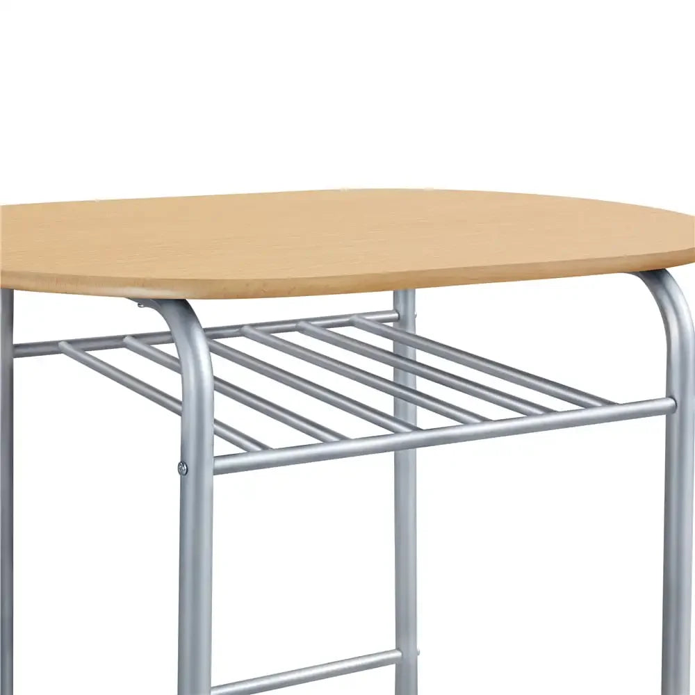 Alden Design Modern Dining Set 3pcs round Table And 2 Chairs Multiple Colors Available