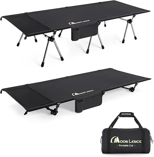 MOON LENCE 1 Pack Height Adjustable Camping Cot - Supports 330 lbs, Portable Folding Bed