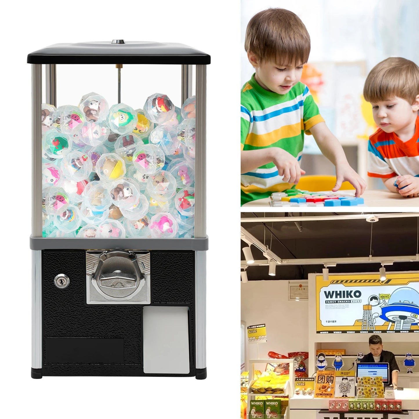 Candy Gumball Vending Capsule Machine Toy/Capsule Vending Machine Dispenser for 25 Cent Coin