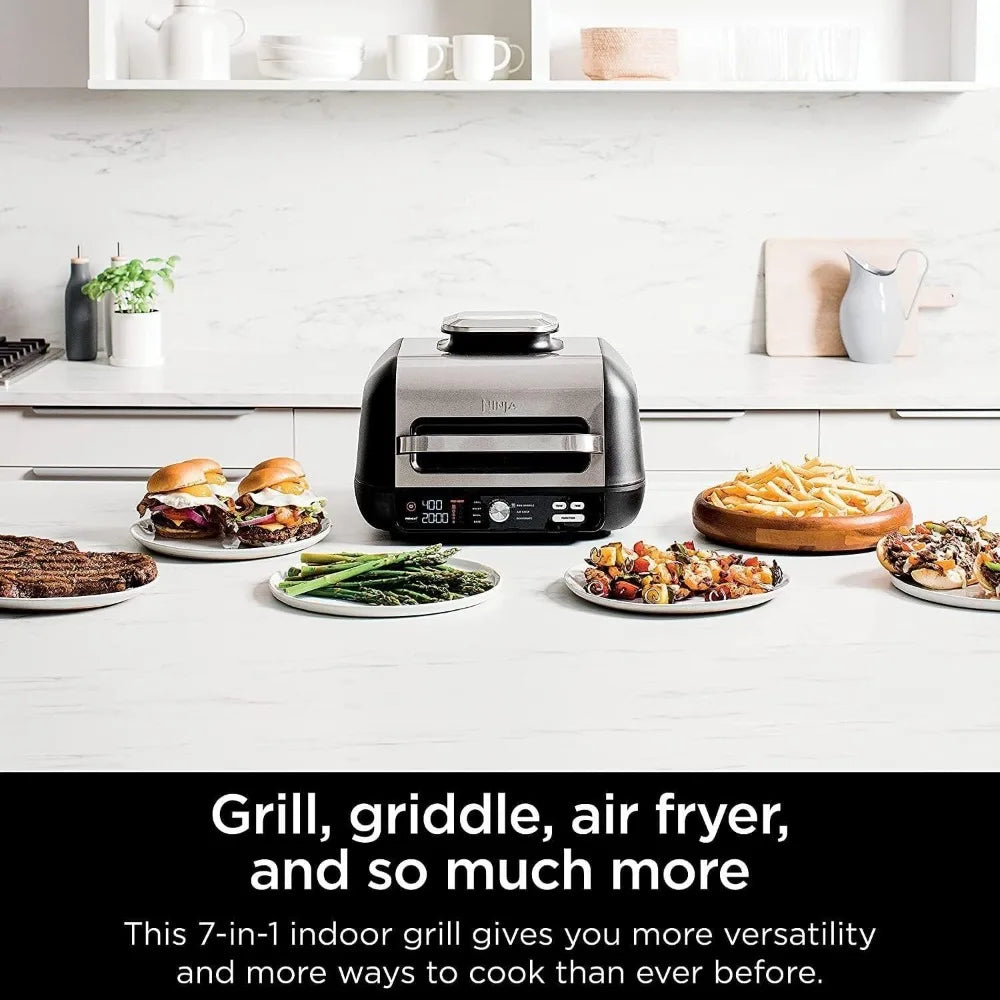 IG601 Foodi XL 7-in-1 Electric Indoor Grill/ Opened or Closed, Air Fry, Dehydrate & More NINJA