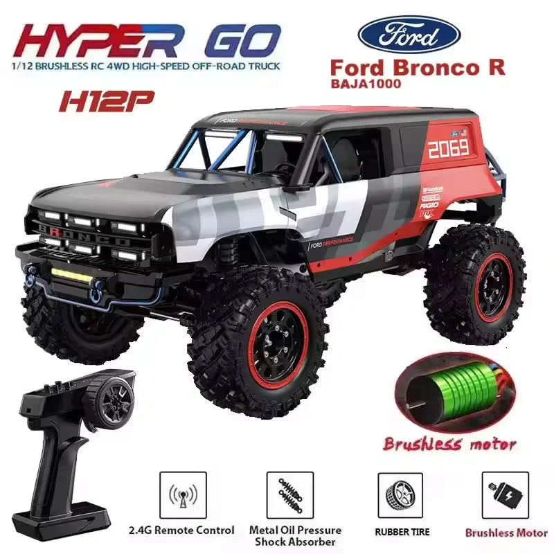 MJX 1:12 H12P Brushless High-Speed Remote Control Car/Climbing Car Four-Wheel Drive Off-Road RTR