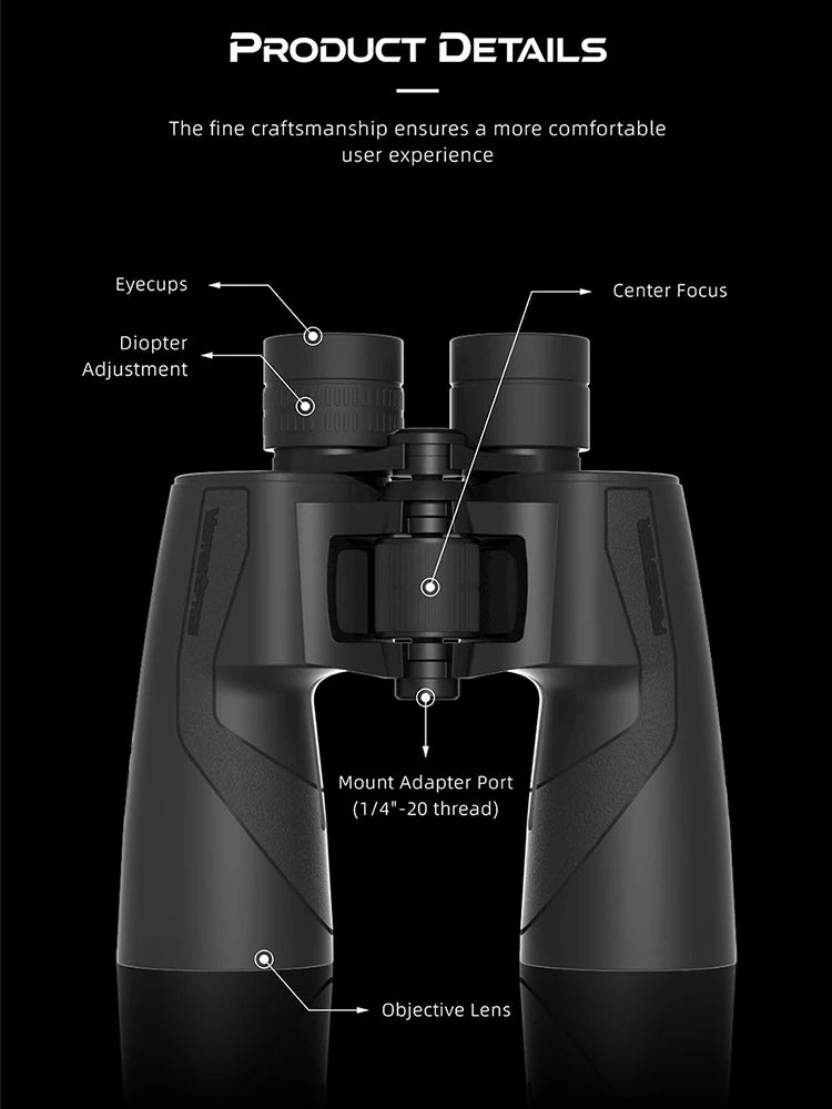 Pre-sale Vector Optics 12X50 Binocular Profesional Zoom Bak-4 Telescope Entry Level