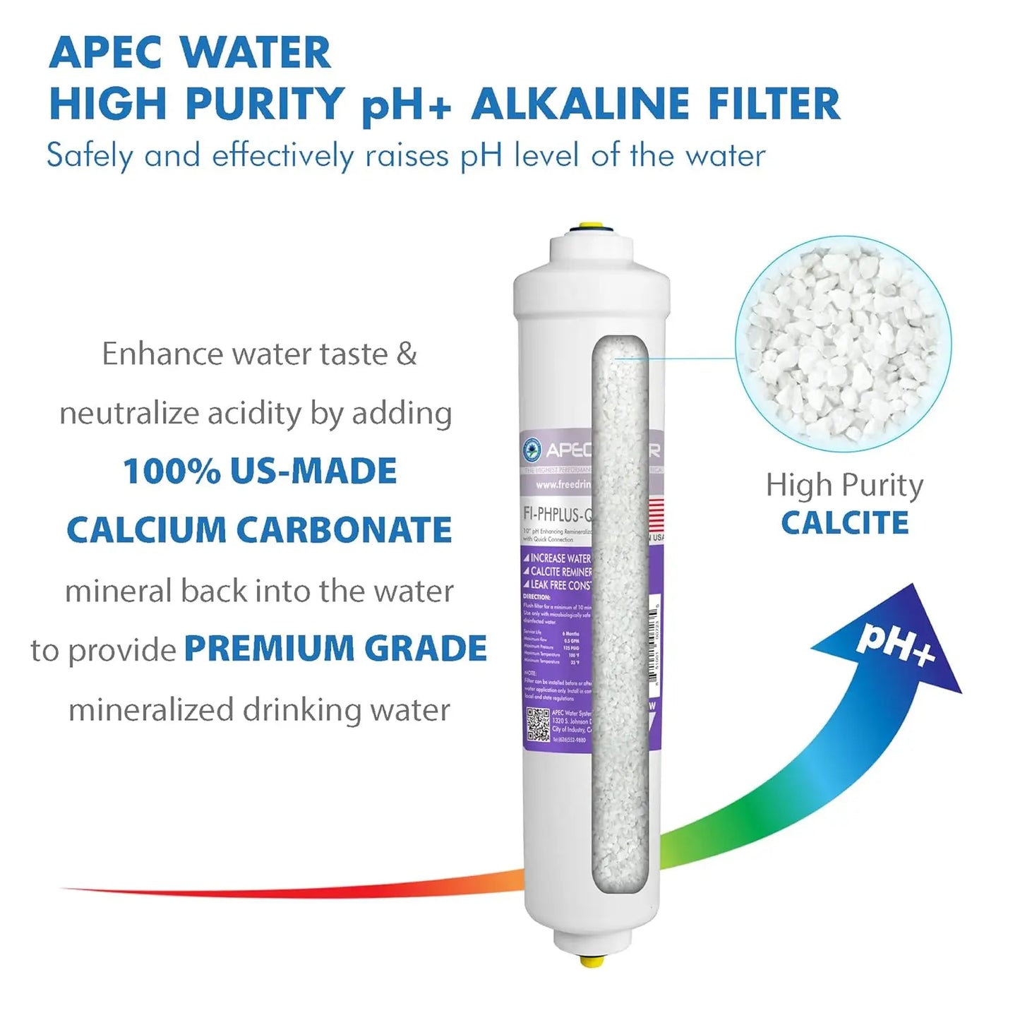 Water Systems Top Tier Supreme Certified Alkaline Mineral pH+ High Flow 90 GPD 6-Stage Ultra Safe