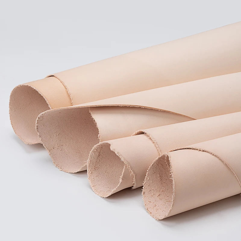 WUTA Full Grain Natural Vegetable Tanned Cowhide DIY Pre-cut Vachetta Leather Genuine Leather Craft