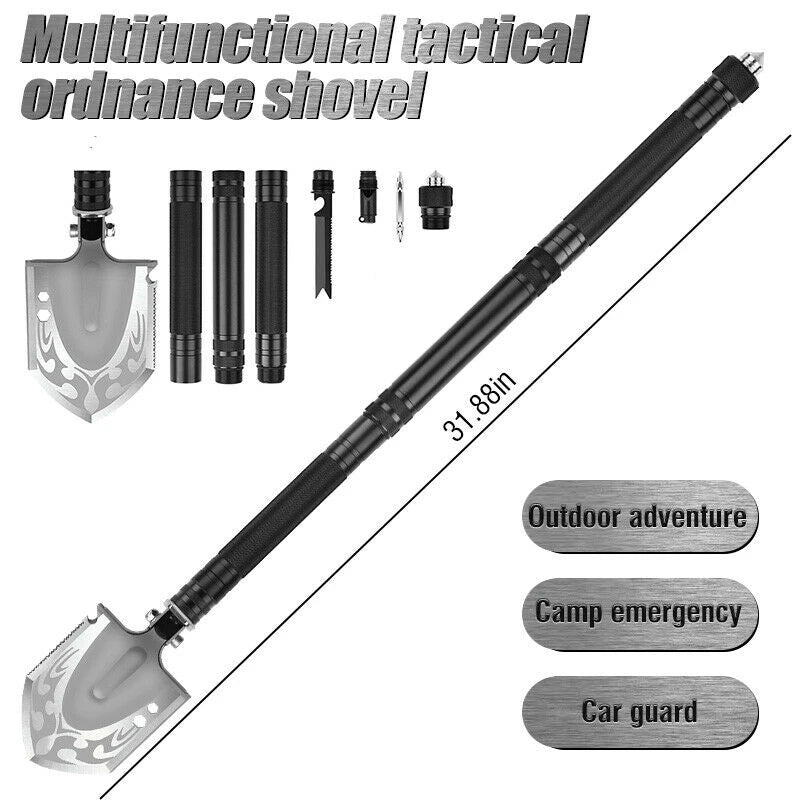 Camping Shovel Set For Survival Folding Tactical Military Shovel Multifunctional Snow Car Shovel