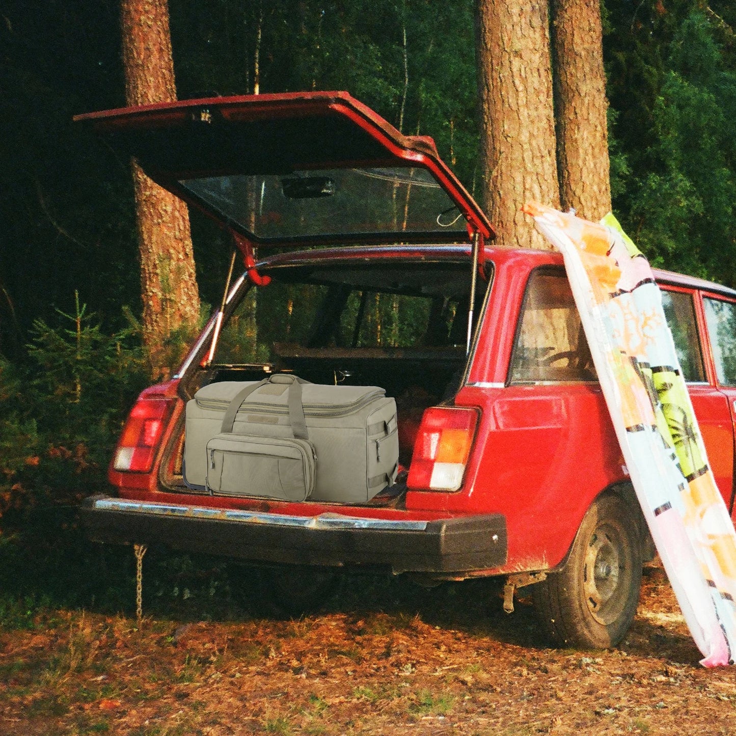 LQARMY 124L Outdoor Camping Travel Bag Large Trolley Case Waterproof Nylon Practical Travel Handbag