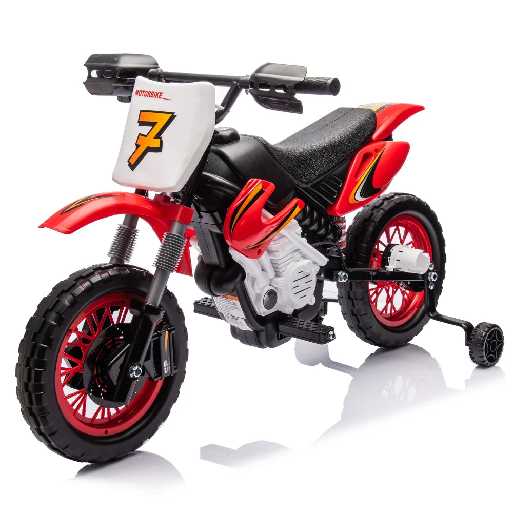 12V Kids Ride On Electric Toy Motorcycle,Rear suspension,Twist Grip Throttle,Slow Start