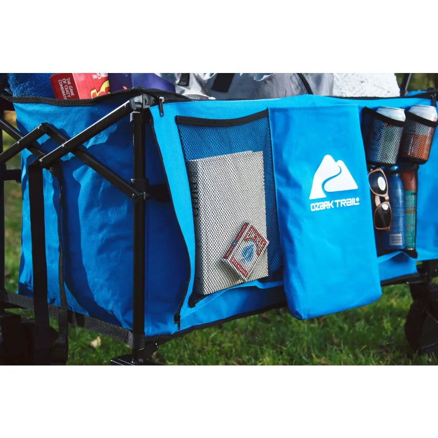 Ozark Trail All-Terrain Big Bucket Cart Wagon, Height 27", Blue