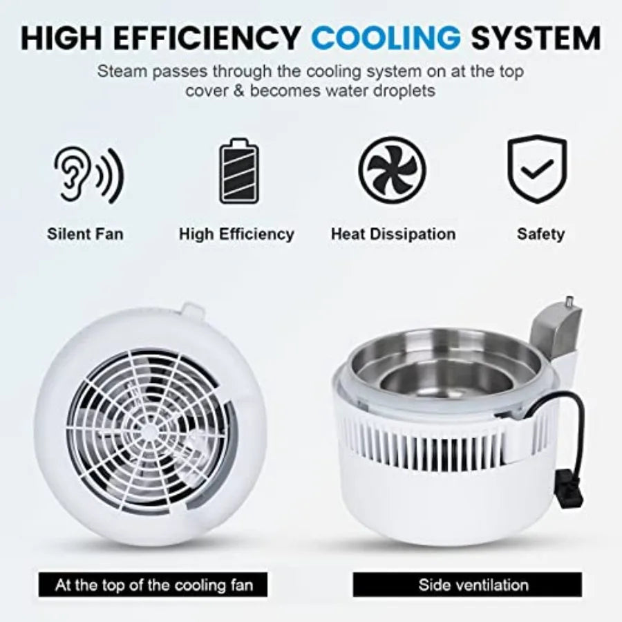 1 Gallon Water Distiller Machine 750W 4L Pure Distilled Water Maker