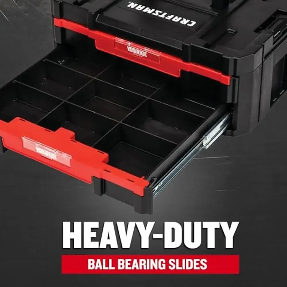 Plastic Tool Box Drawer Organizer Storage Stackable VERSASTACK System Heavy-Duty Ball Bearing Slides