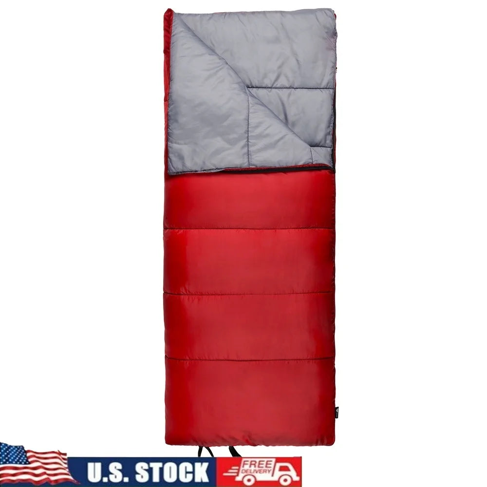 50F Warm Weather Sleeping Bag Compact Lightweight Quilt Machine Washable Insulated Polyester Fabric