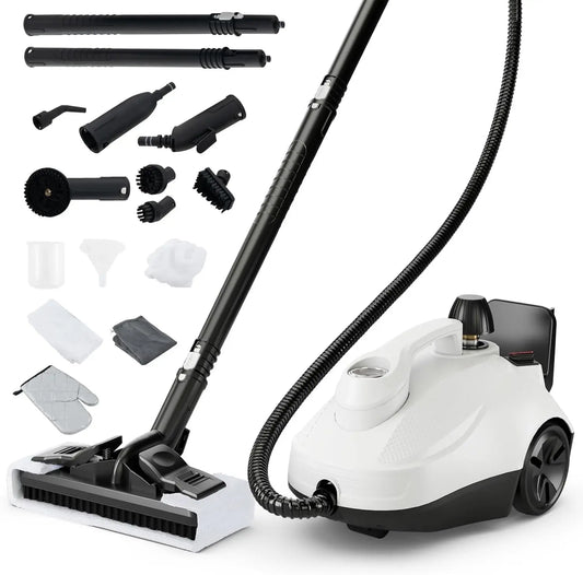 Steam Cleaner, Portable Steamer w/Trigger Lock, 61 OZ Water Tank, 1800W Steam Cleaning Machine