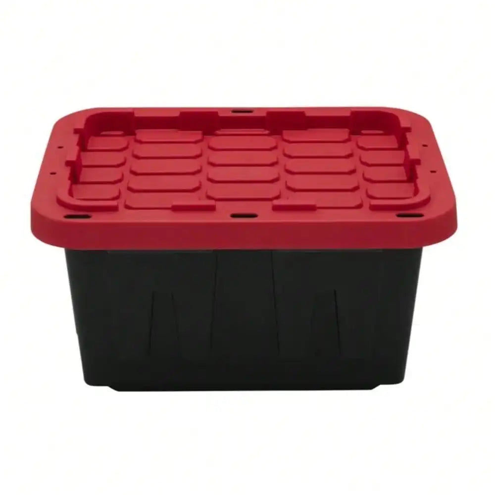 Large-capacity storage box with snap-lock lid, suitable for storing shoes, clothes, and tools.