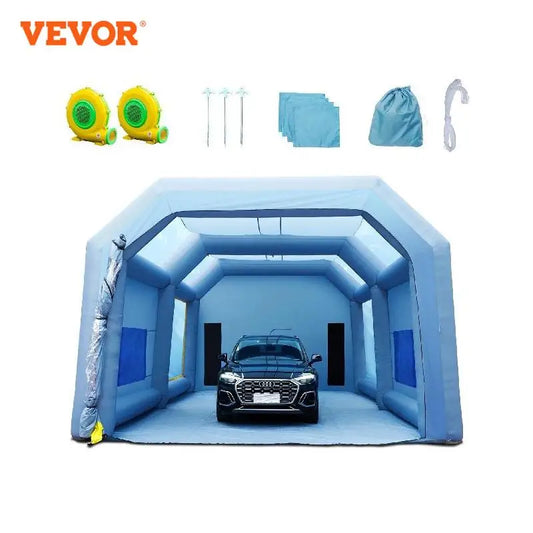 VEVOR Inflatable Paint Booth w/Blowers Inflatable Spray Booth Powerful Spray Paint Tent Air Filter