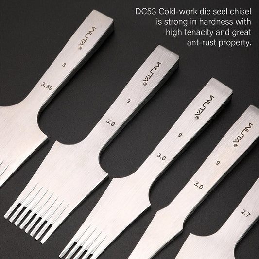 WUTA 1pc High Quality Sharp Leather Chisel French Style Pricking Iron Die-steel Punching
