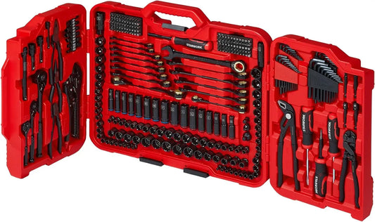 12-Piece Mechanics Tool Set and Socket Set, Professional, SAE/Metric