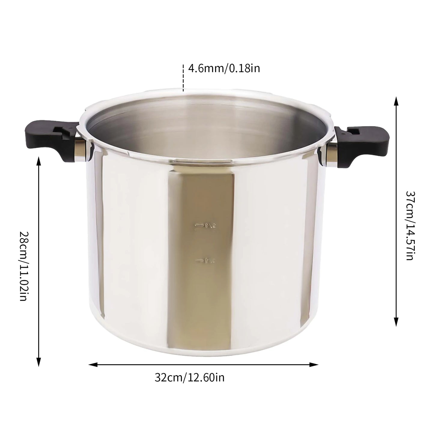 23 Quart 22L 90kpa Pressure Canner/Cooker w/Pressure Gauge 10PSI Explosion Proof Safety Valve