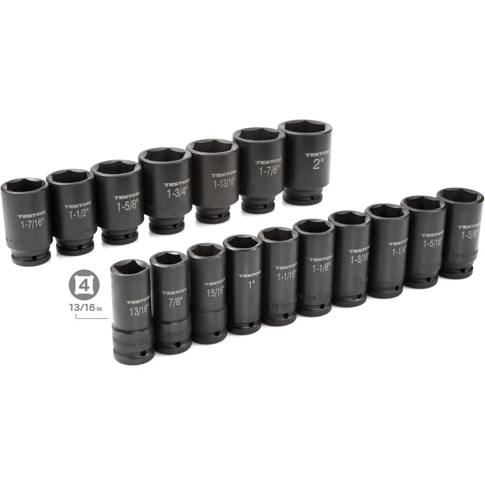 Tecton 3/4" SAE 6-Point Impact Socket Set, 22-Piece (7/8-2 in.) | 48995