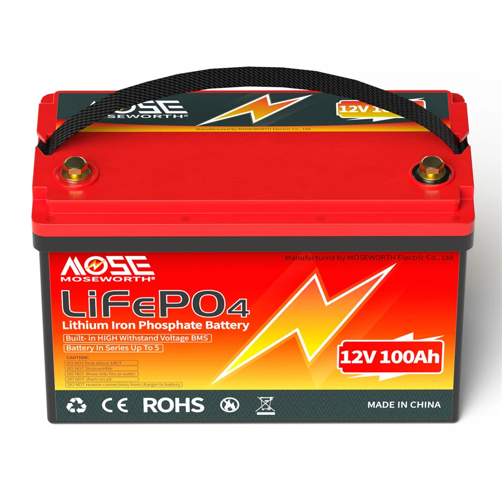 12.8V 100Ah LiFePO4 Lithium Battery with 100A BMS Rechargeable Deep Cycle SLA AGM GEL Battery