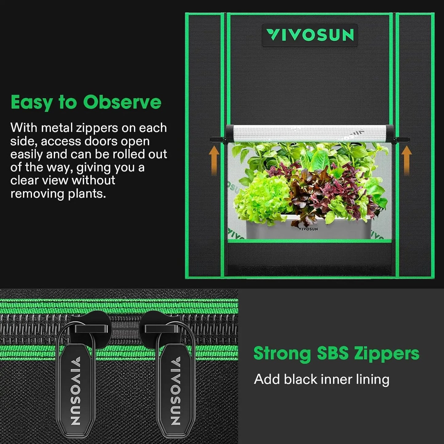 VIVOSUN Small Grow Tent for Aerogarden Hydroponics Growing System 20”x14”x21”Highly Reflective Mylar