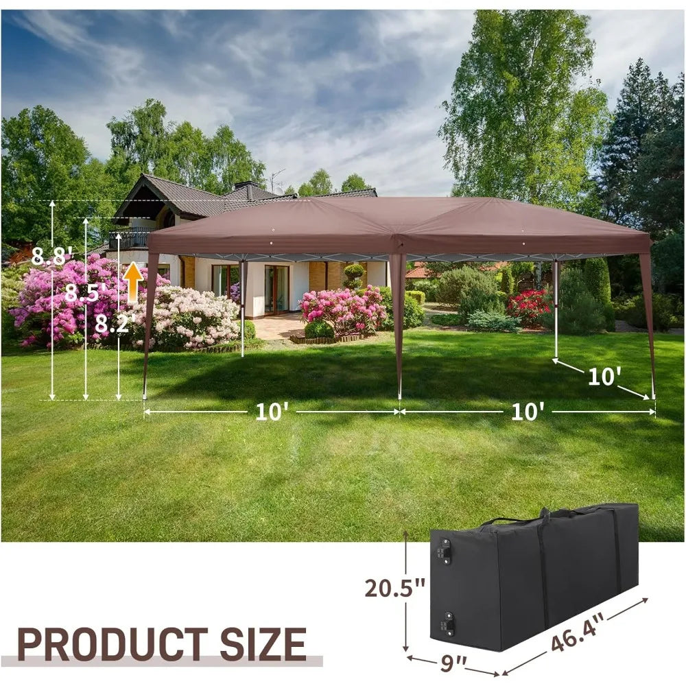 10x20ft Ez Pop Up Canopy, Portable Instant Canopy Tent/4 SideWalls, Party, Wedding