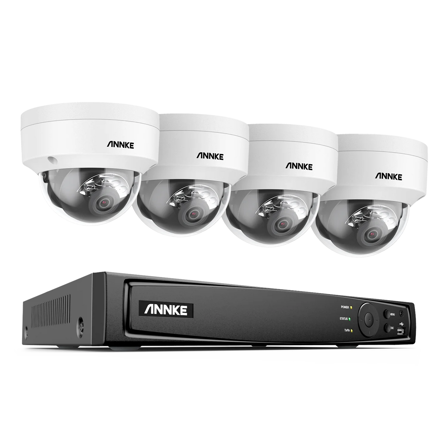 ANNKE 8CH 8MP Ultra HD PoE Network Video Security 4K H.265 Surveillance NVR 4x8MP HD IP67 POE CCTV