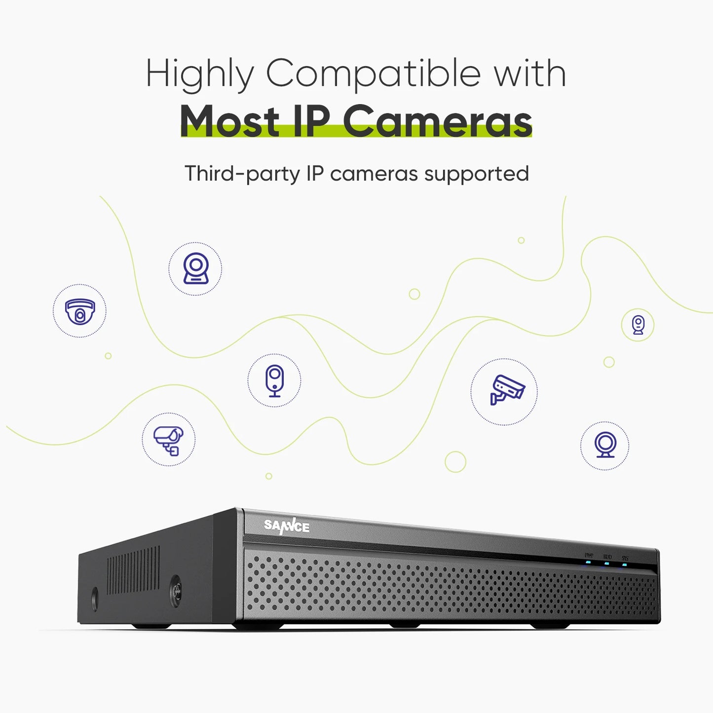 SANNCE 8MP FHD PoE Network Video Security System 8MP CCTV / NVR System 8MP 5MP 3MP 1080P PoE IP