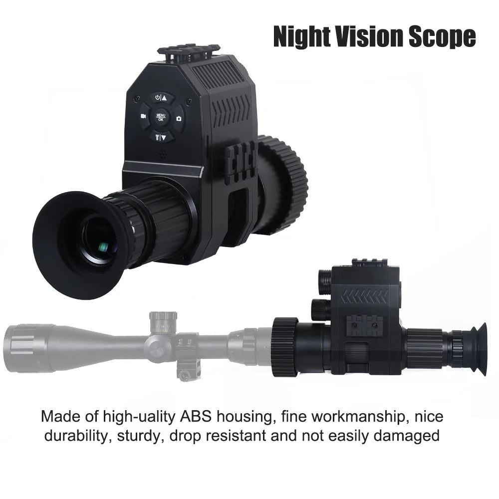 Digital Night Vision Riflescope Monocular HD 1080P 8X Zoom 850NM Infrared 200M Night Vision