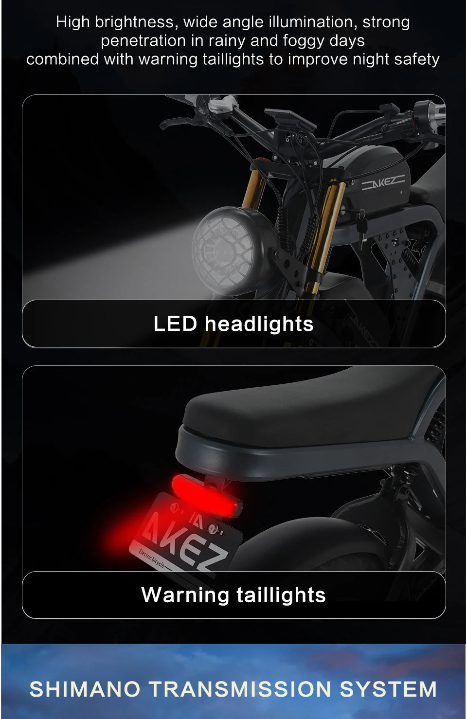 US Stock 1500w 48V Fat Tire Electric Bike Motorcycle Adults Off Road All-Terrain Bikes