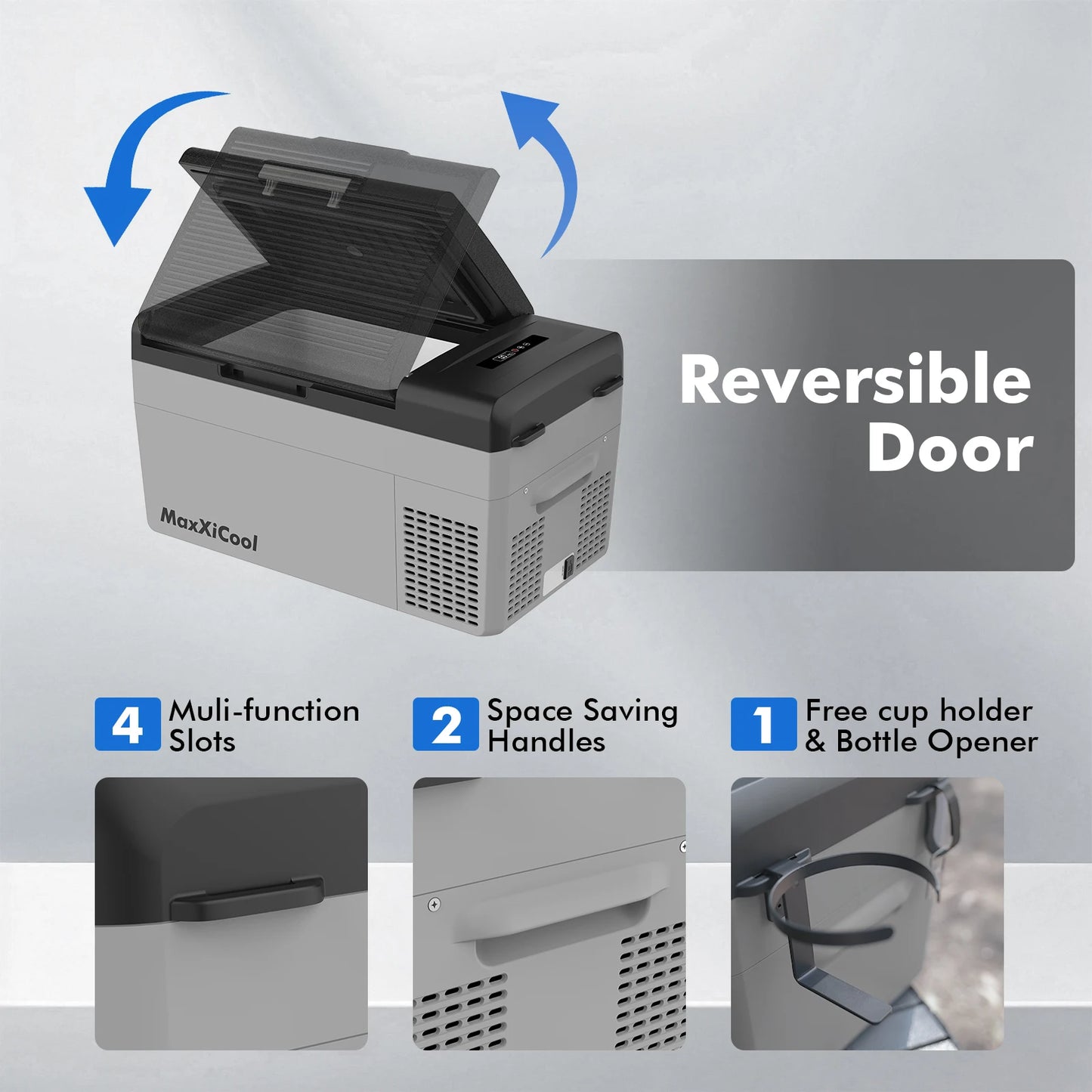 MaxXiCool MF20 Camper Fridge 12v, -4℉-68℉ Fast Cooling Car Refrigerator,  Freezer Portable 21Qt/21L