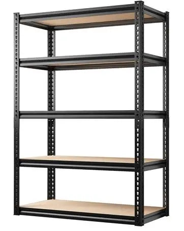 REIBII Garage Shelving,2500LBS Storage Shelves Heavy Duty Shelving Adjustable 5-Tier Industrial