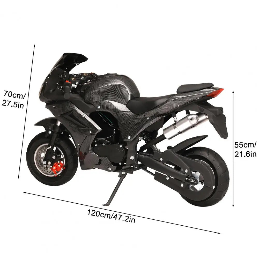 49cc 4-Stroke Pocket Rocket Motorcycle Mini Motorcycle Gas Pocket Motorbike/Racing Max Speed 25MPH