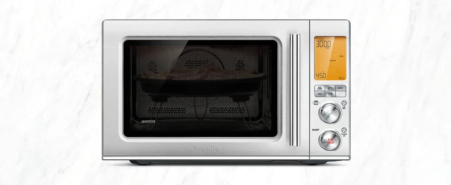 Breville-Combo Wave 3-in-1 Microwave Oven, Air Fryer and Toaster  Brushed Stainless Steel, BMO870BSS1BUC1