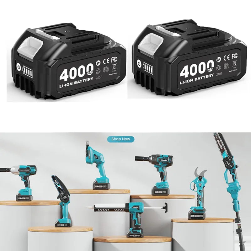 Rechargeable Lithium Battery 4.0Ah/ Makita 21V Power Tool Cordless Saw Drill Grinder Blower Wrench