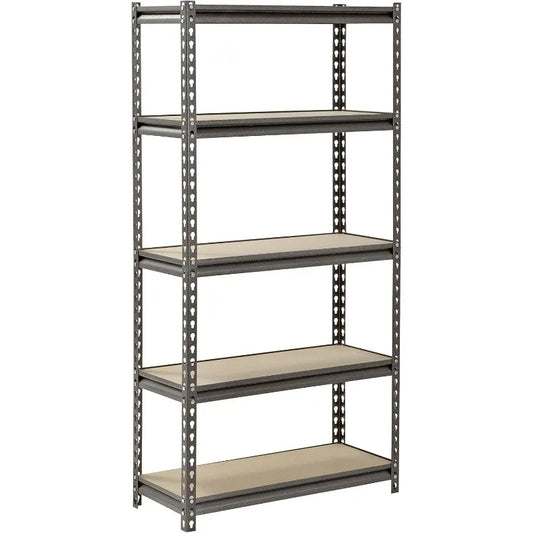 Muscle Rack SV Silver Vein Steel Storage Rack, 5 Adjustable Shelves, 4000 lb. Capacity, 12"x30"x60"