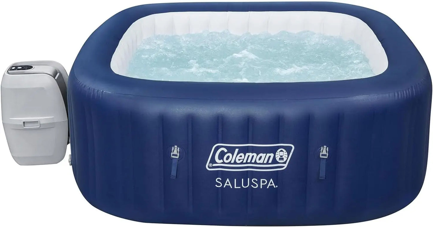 Atlantis AirJet 4 to 6 Person Inflatable Hot Tub Square Spa 114-140 Jets, COLEMAN SALUSPA