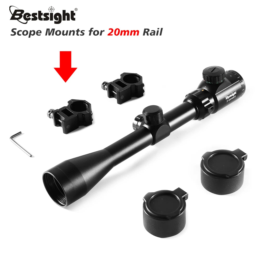 Riflescope 3-9x40Rifle Sniper Scope Red/Green Illuminated Optical/Mounts Mil Dot Fit Free Crosshair