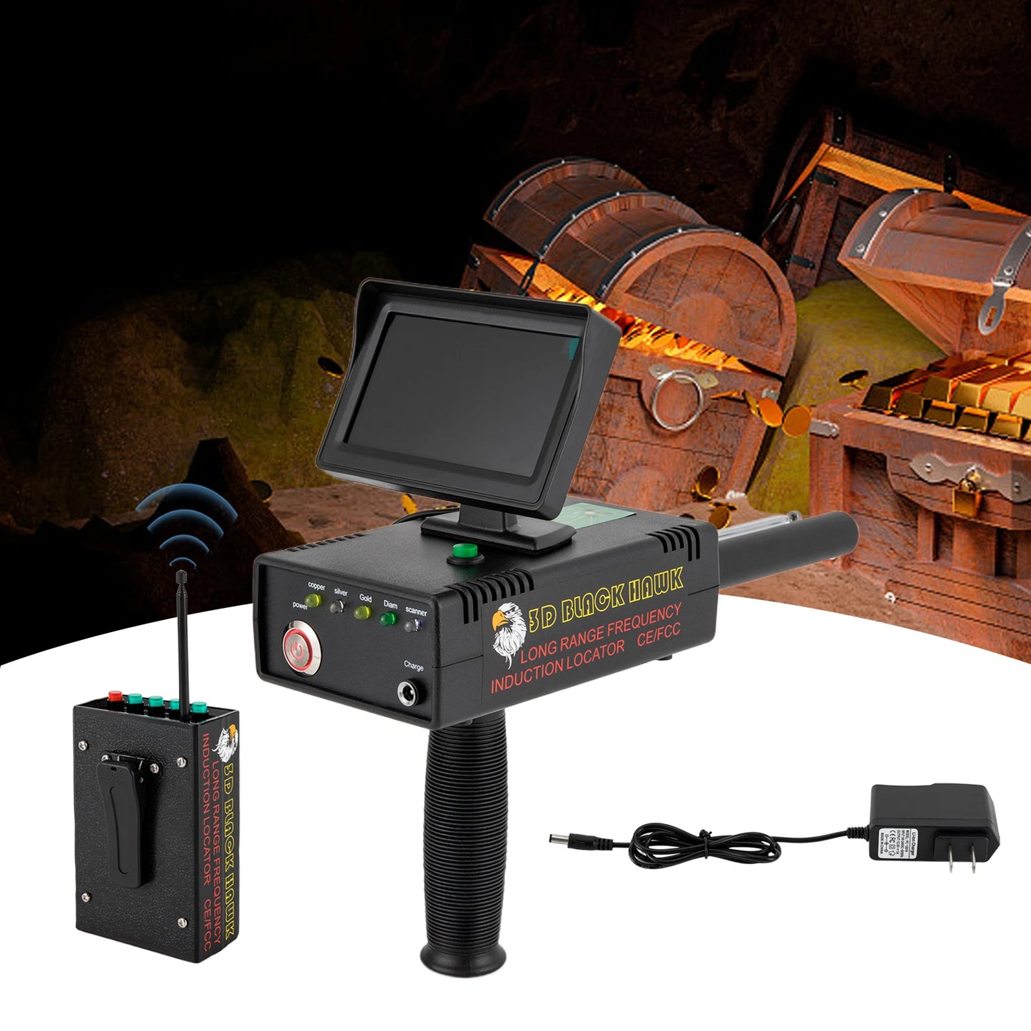 Metal Detector Gold Finder Underground Metal Scanner with High Definition Screen/AC100‑240V