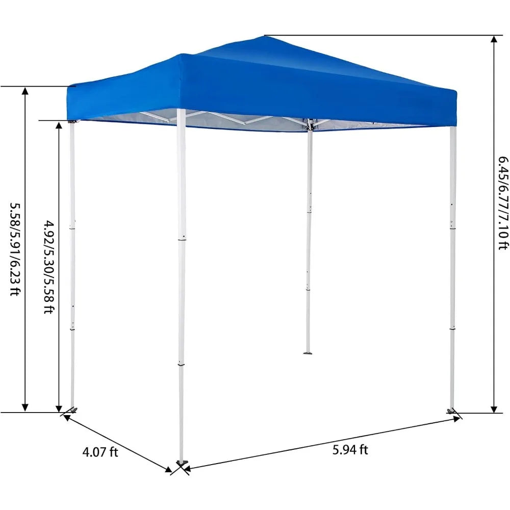 6x4 Ft Pop-Up Canopy Tent Outdoor Portable Instant Shelter Folding Canopy with Carry Bag(Royal Blue)