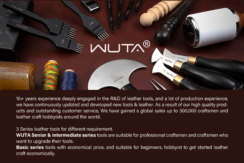 WUTA 1pc High Quality Sharp Leather Chisel French Style Pricking Iron Die-steel/ Punching Tool