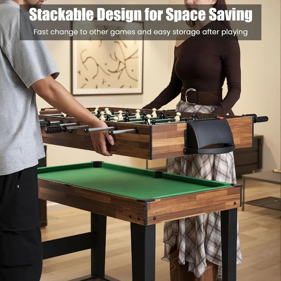 Multi Game Table 10 in 1 Combo Game Table with Foosball Hockey Pool Ping Pong Shuffleboard Bowling