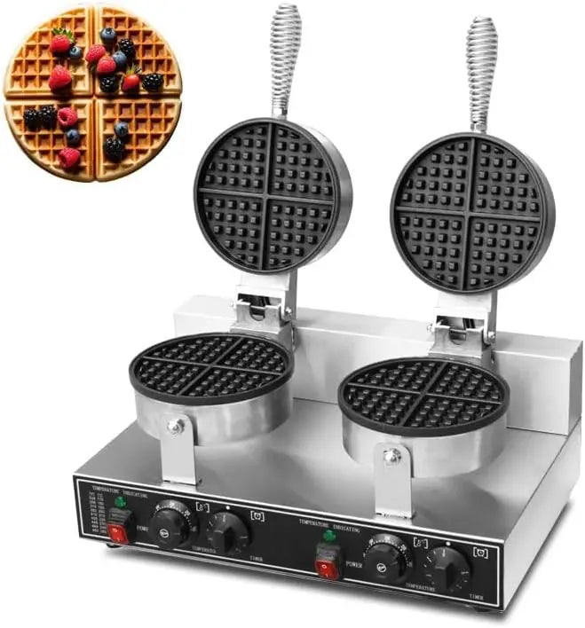 Waffle Maker Double Waffle Irons Stainless Steel Waffle Maker Non-stick Electric