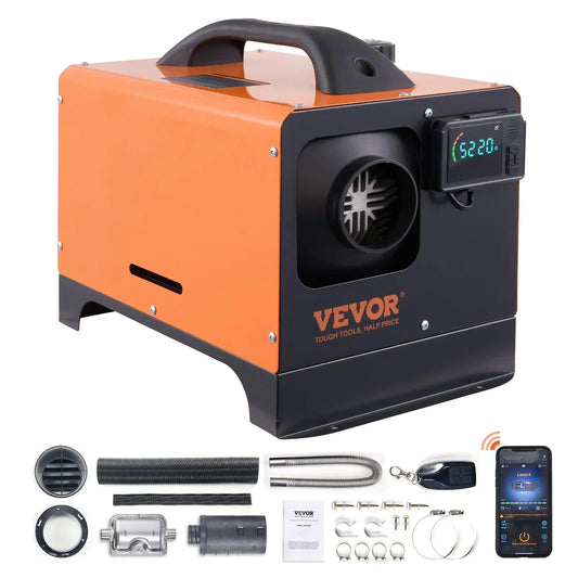 VEVOR Diesel Heater Car Heater 2/5/8KW 12V Diesel Heater With LCD Switch Silencer