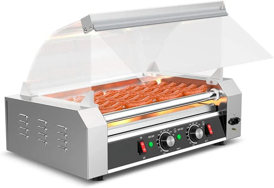 Popular Hot dog roller machine Commercial Grade Stainless Steel Electric 24 Hot Dog 7 Roller Grill