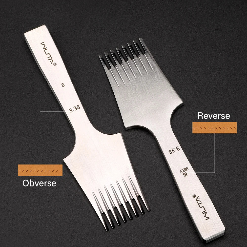 WUTA 1pc High Quality Sharp Leather Chisel French Style Pricking Iron /Polish-2.7/3.0/3.38/3.85mm