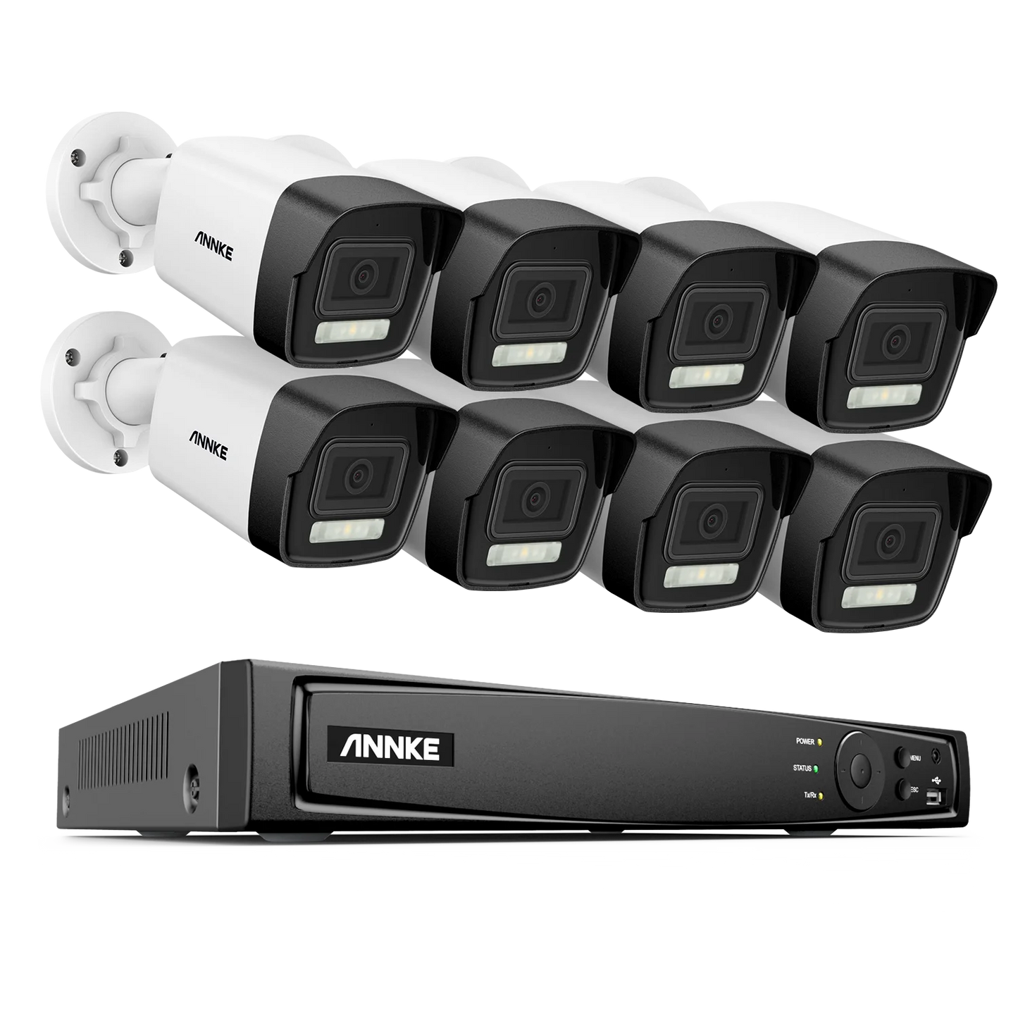 ANNKE 8CH 8MP Ultra HD PoE Network Video Security 4K H.265 Surveillance NVR 4x8MP HD IP67 POE CCTV