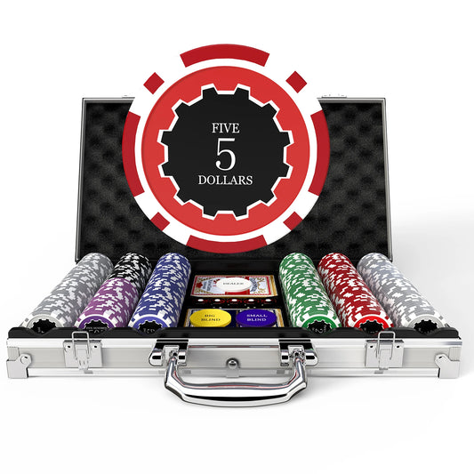 300-Piece Poker Set Weighted 11.5g Chips with Premium Aluminum Case