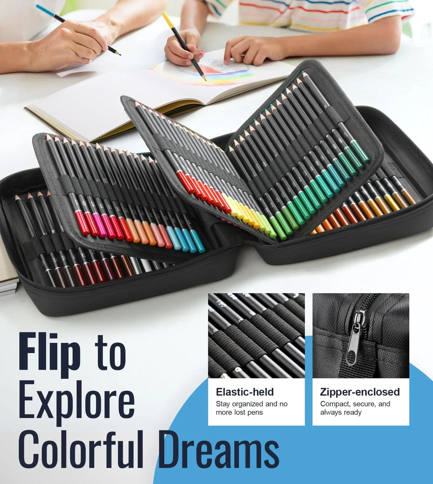 120 Colored Pencils, Professional Vibrant Artists Coloring Pencils Sketching Blending Shading