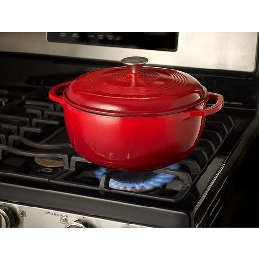 Enameled Cast Iron Round Dutch Oven, 6 Qt.,  Dutch Oven Cast Iron