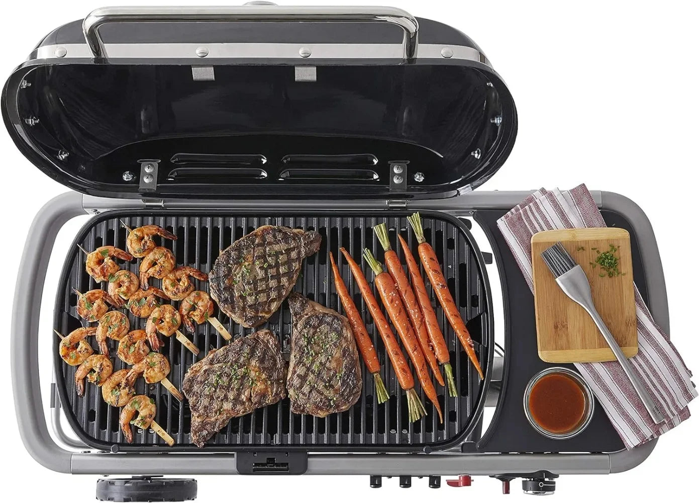 WEBER Traveler Portable Gas Grill, Black